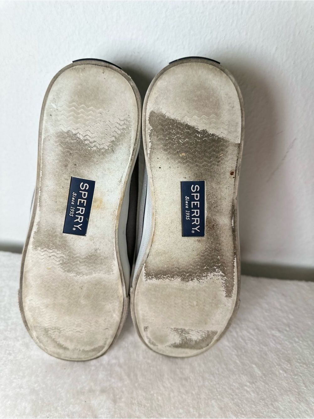 Sperry Top-Sider Pier View Gray Canvas Low-Top Sneakers with Tan Laces Size 7.5 - Picture 7 of 12